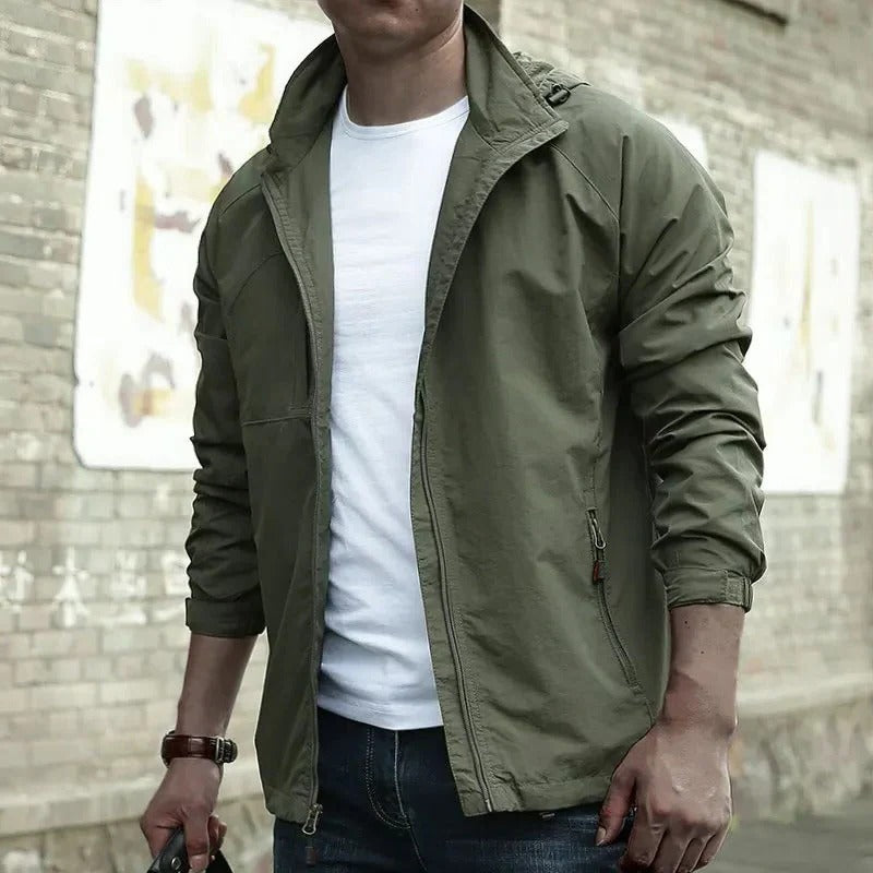 TrendAura Mens Lightweight Transitional Jacket For All Seasons Neutral Olive Green