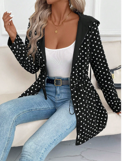 Women's Reversible Coat with Leopard Print and Versatile Design