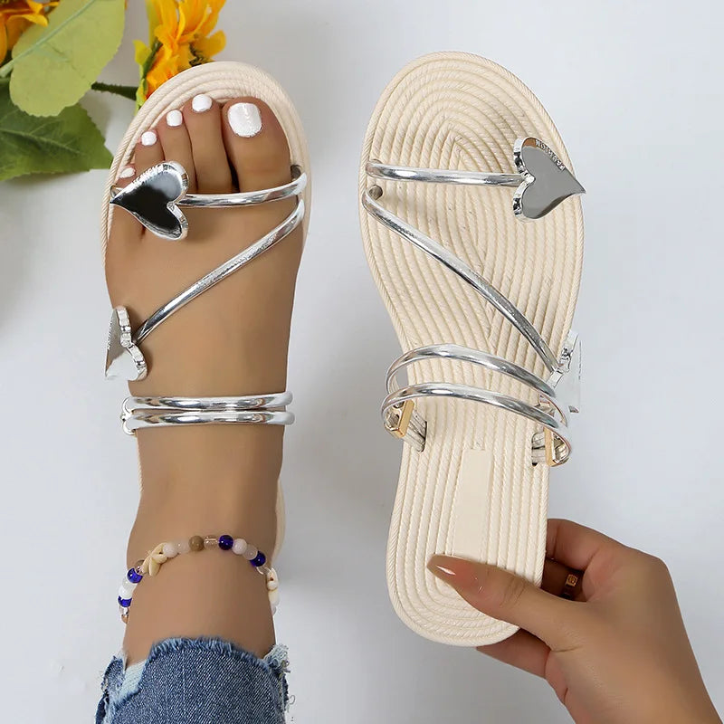 Women's Rhinestone Sandals with Adjustable Straps and Cushioned Insole - TrendAura