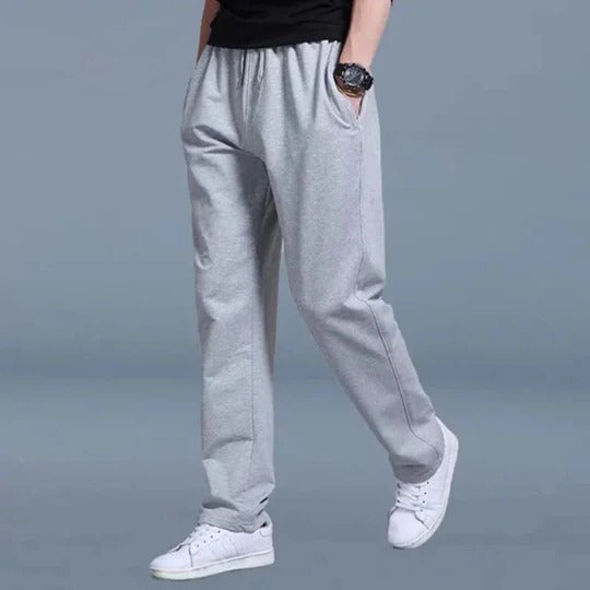 Men's Jogging Pants With Relaxed Fit And Wide Leg For Comfort Drawstring Elastic Waistband TrendAura
