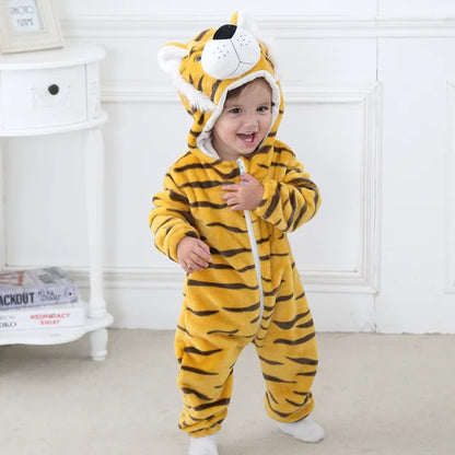 JungleBuddies Baby Onesies Adorable Hooded Animal Outfits Soft Breathable Comfort For Toddlers