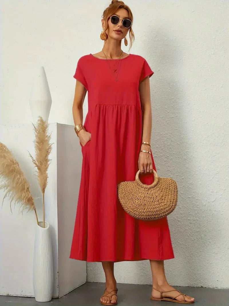 Elegant Women's Dress with Pockets