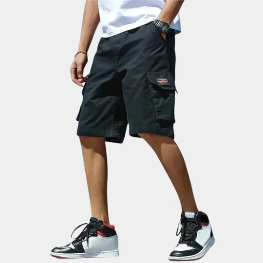 Mens Cargo Shorts With Multi Pocket Utility Relaxed Fit Knee Length Outdoor Travel Casual TrendAura