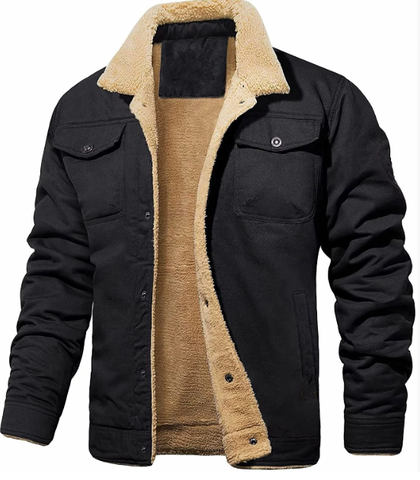 Mens Warm Collar Button Up Bomber Jacket for Cold Weather Style and Ultimate Versatility