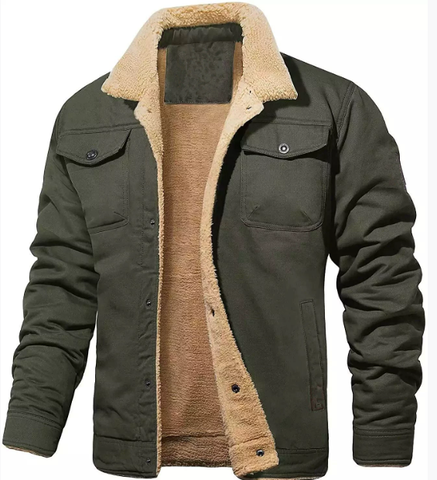 Mens Warm Collar Button Up Bomber Jacket for Cold Weather Style and Ultimate Versatility