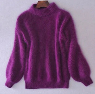 Women’s Solid Color Knitted Sweater