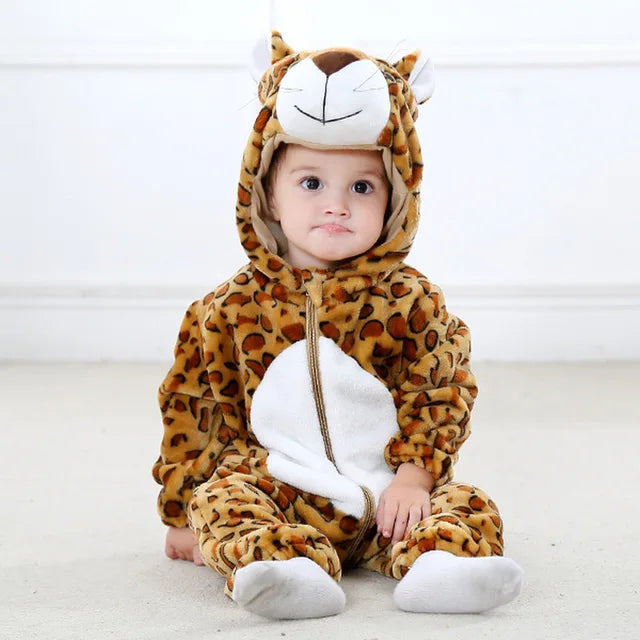 JungleBuddies Baby Onesies Adorable Hooded Animal Outfits Soft Breathable Comfort For Toddlers