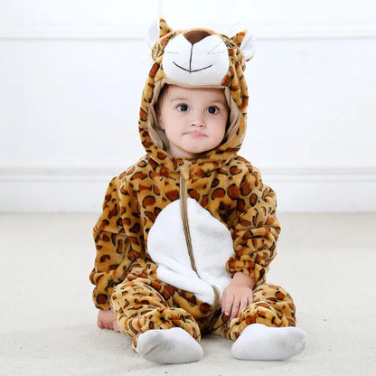 JungleBuddies Baby Onesies Adorable Hooded Animal Outfits Soft Breathable Comfort For Toddlers