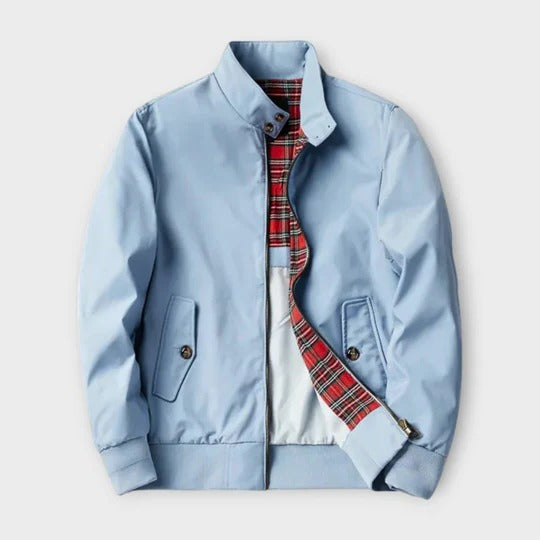TrendAura Mens Lightweight Transitional Jacket With Zipper Plaid Lined Outerwear For Everyday Wear