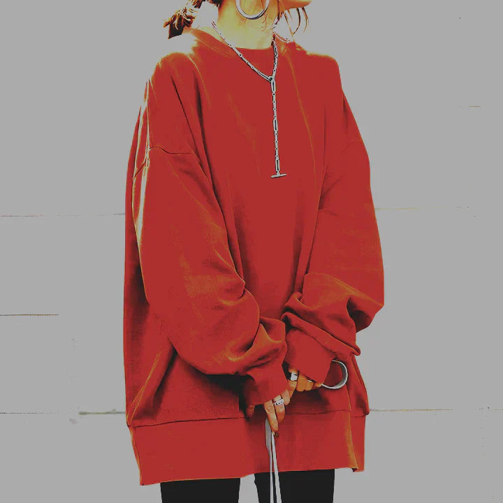 Women's sweatshirt in loose fit | long sleeve