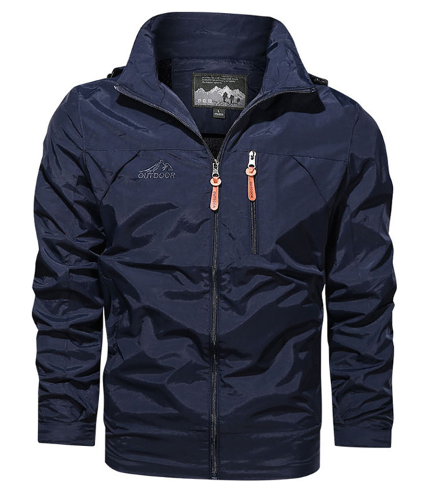 Men's Water-Repellent Outdoor Jacket for Active Men Lightweight Breathable Zipper Closure All-Weather Adventure