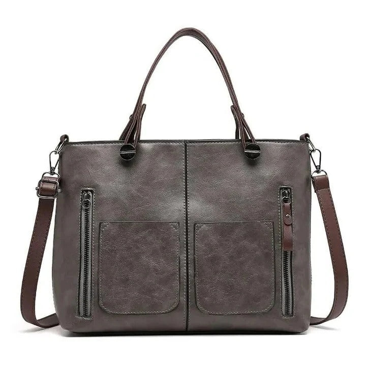 TrendAura Classic Leather Handbag With Minimalist Design - Timeless Style And Dependable Function