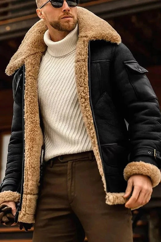 Men's Insulated Jacket With Zip Closure And Structured Exterior For Cold Weather Warmth TrendAura