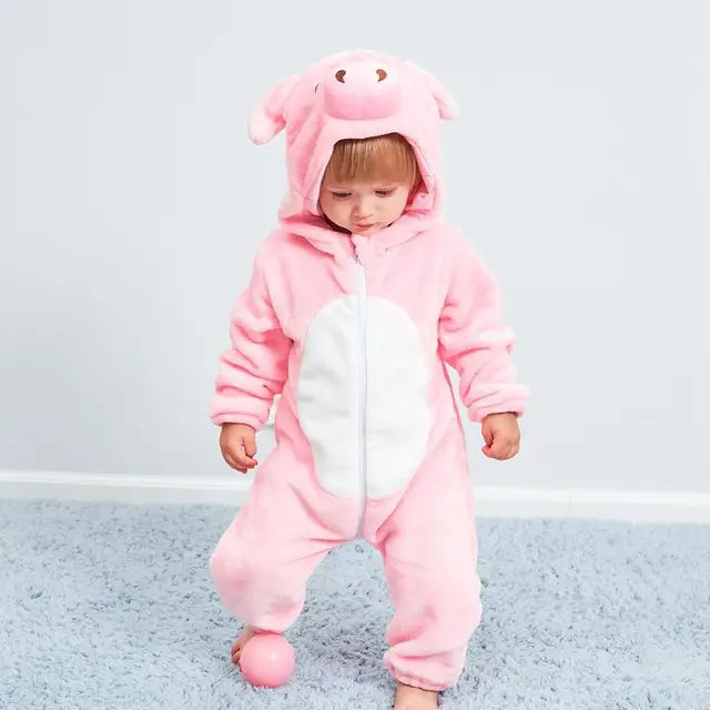 JungleBuddies Baby Onesies Adorable Hooded Animal Outfits Soft Breathable Comfort For Toddlers