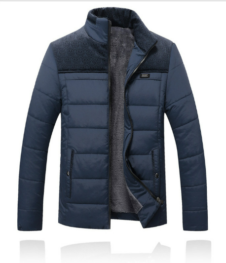 Mens Quilted Winter Jacket With Stand Collar For Men Casual Warmth And Modern Style