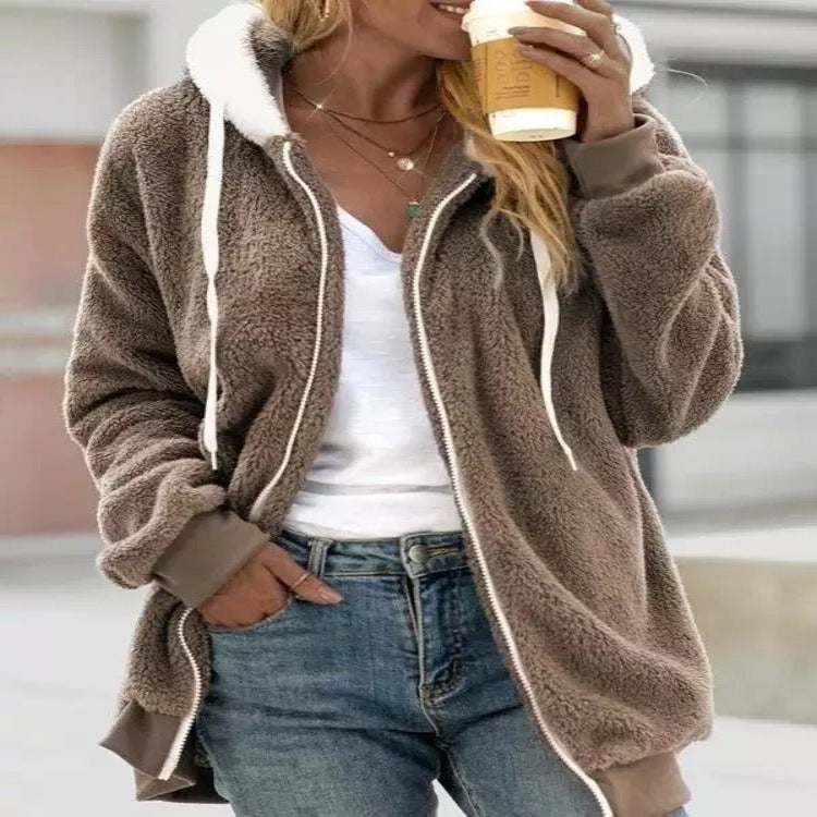 TrendAura | Casual plush sweatshirt