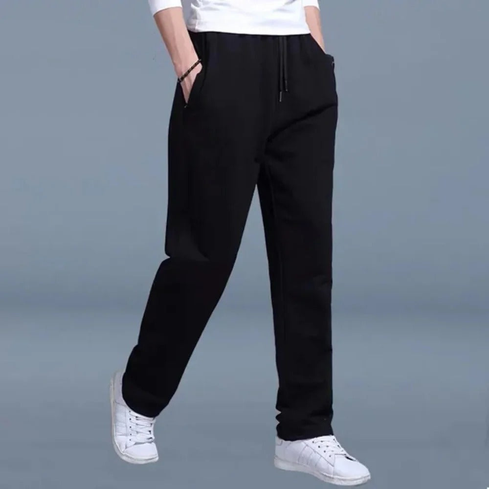 Men's Most Comfortable Sweatpants for Everyday Wear Soft Cotton Polyester Blend with Elastic Waist Pockets
