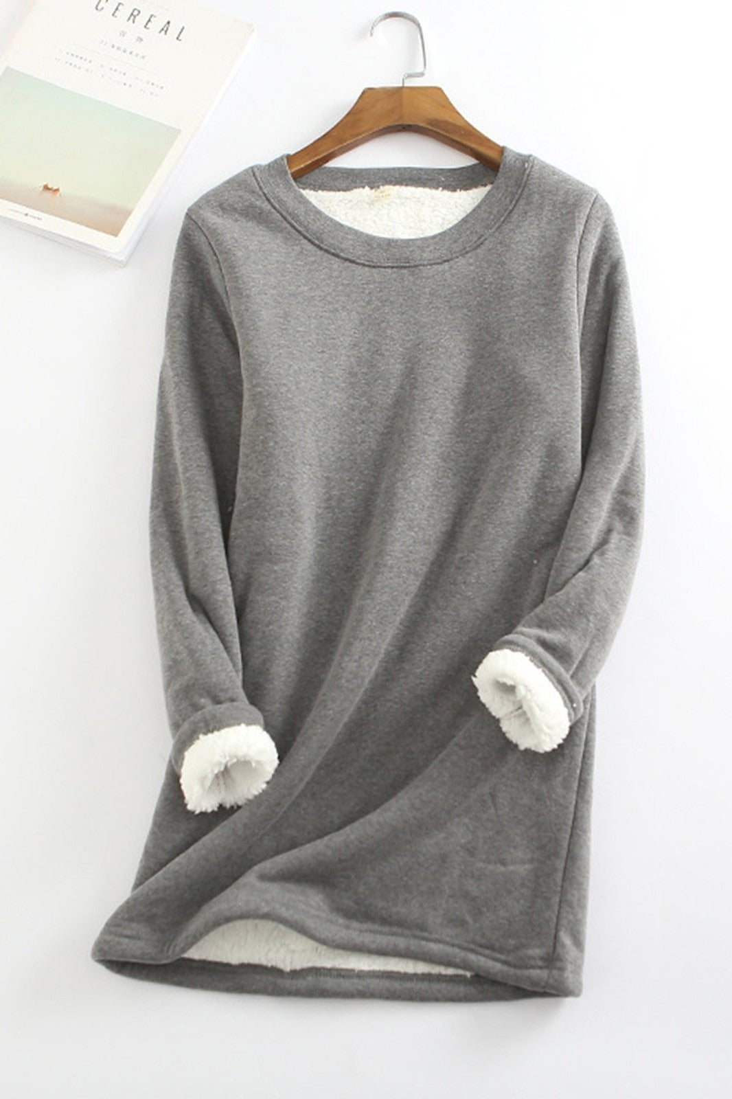 Women’s Tunic Top – Relaxed Fit – Soft Lined Fleece – Long Sleeve Cozy Layer
