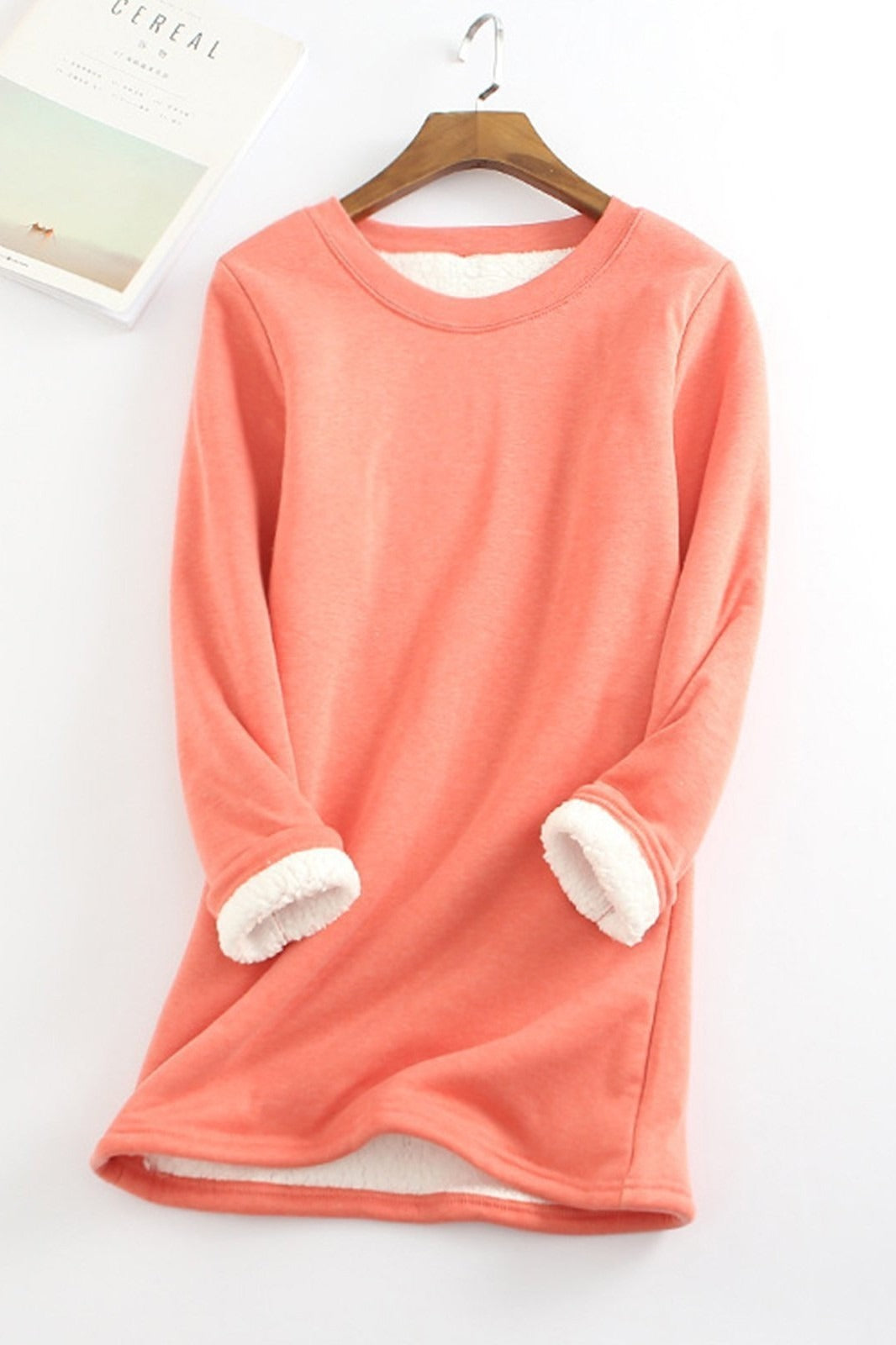 Women’s Tunic Top – Relaxed Fit – Soft Lined Fleece – Long Sleeve Cozy Layer