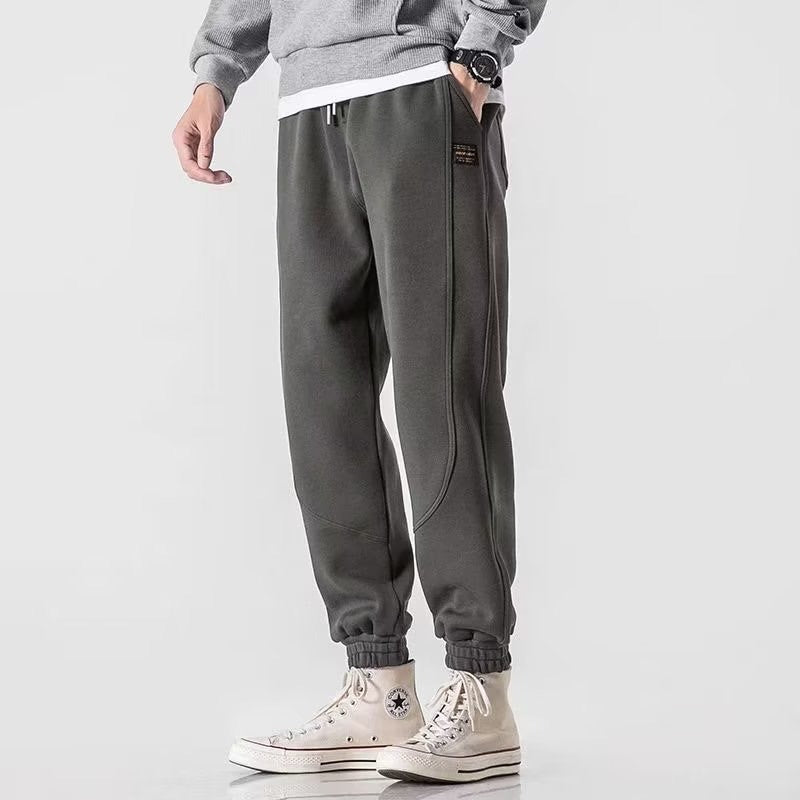 Men's Jogger Sweatpants Relaxed Fit, Tapered Leg, Cotton Blend, Drawstring Waist, Ribbed Cuffs