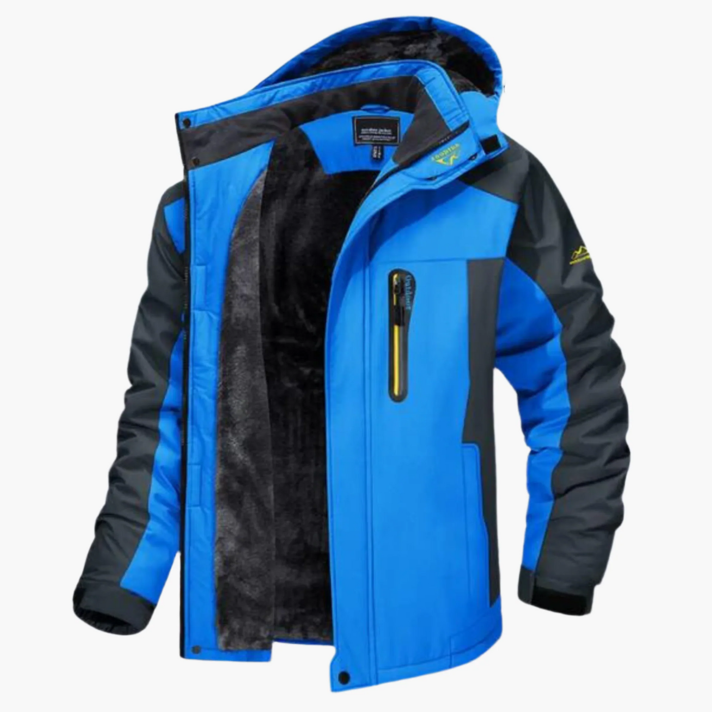 TrendAura Nordisk Flair Men's Outdoor Jacket Waterproof Hooded Fleece Lined Casual Fit Mid Length
