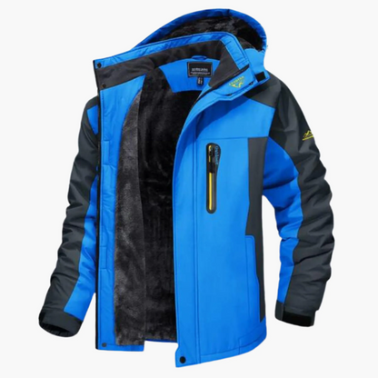 TrendAura Nordisk Flair Men's Outdoor Jacket Waterproof Hooded Fleece Lined Casual Fit Mid Length