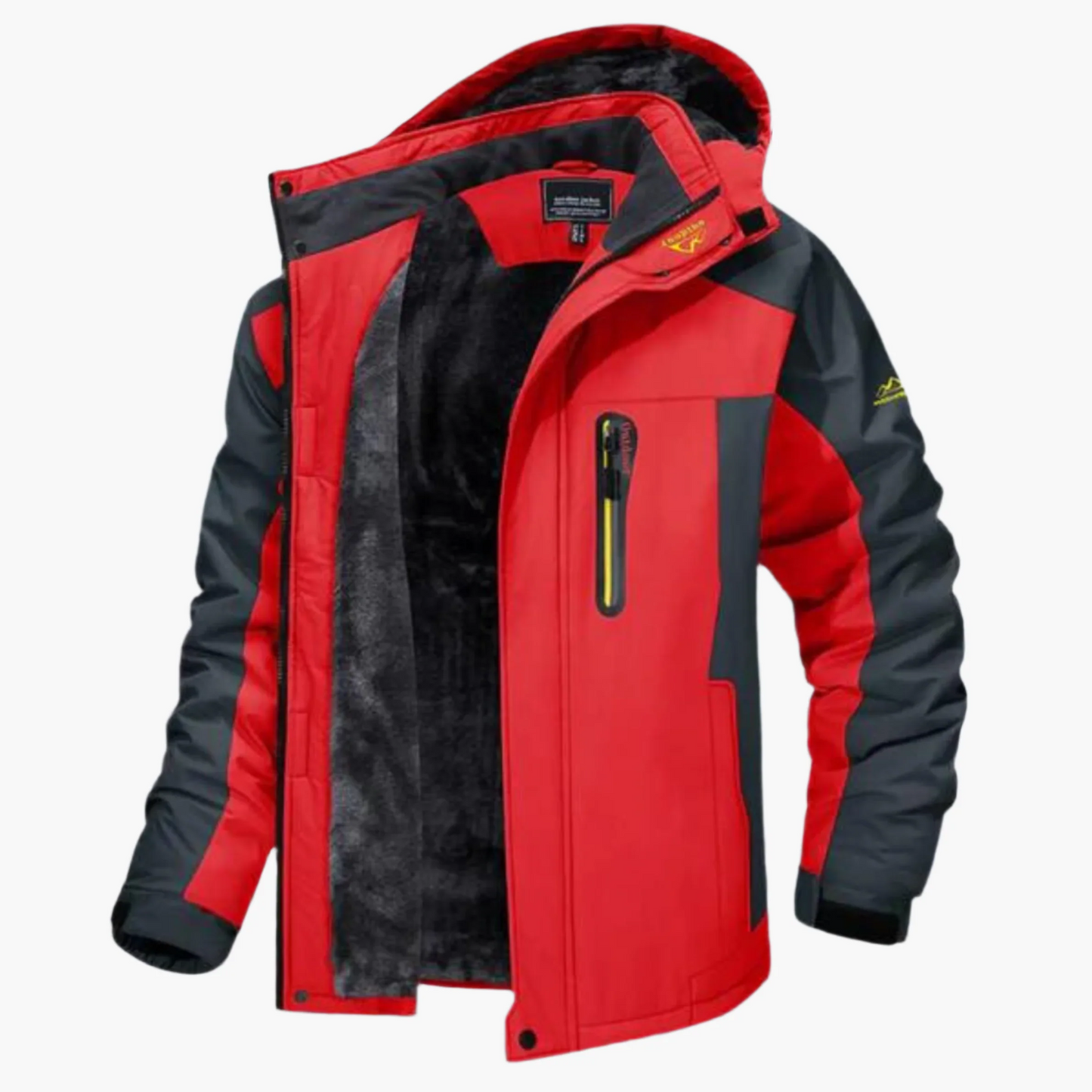 TrendAura Nordisk Flair Men's Outdoor Jacket Waterproof Hooded Fleece Lined Casual Fit Mid Length