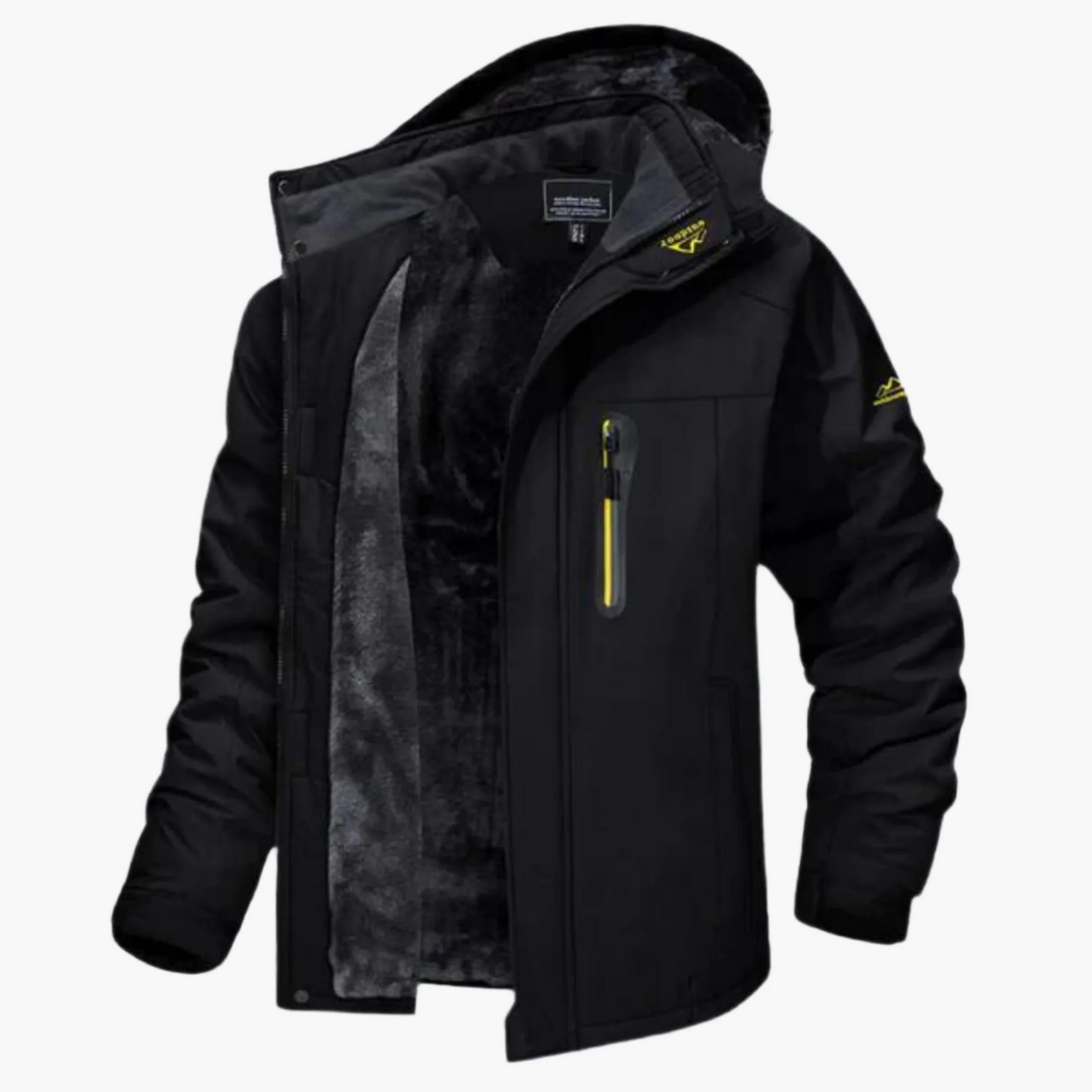 TrendAura Nordisk Flair Men's Outdoor Jacket Waterproof Hooded Fleece Lined Casual Fit Mid Length