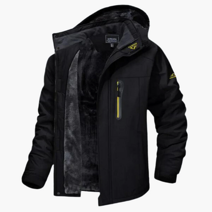 TrendAura Nordisk Flair Men's Outdoor Jacket Waterproof Hooded Fleece Lined Casual Fit Mid Length