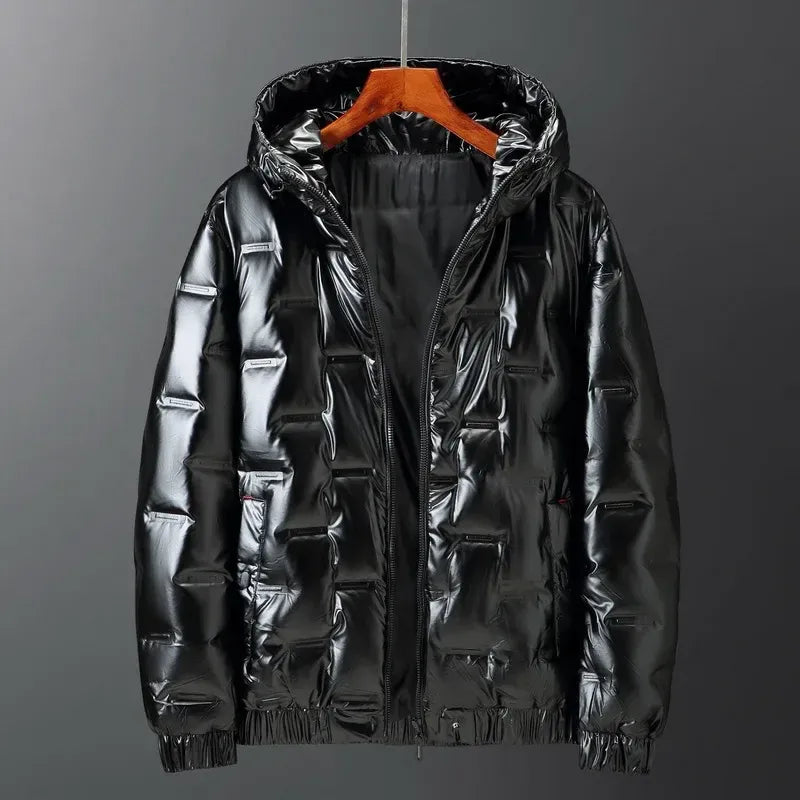 Mens Quilted Down Jacket With Hood Regular Fit Water Resistant Hip Length Nordisk Flair