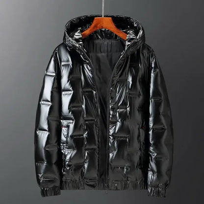 Mens Quilted Down Jacket With Hood Regular Fit Water Resistant Hip Length Nordisk Flair