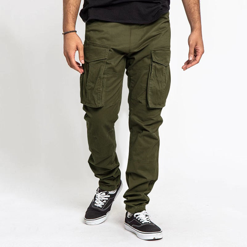 Nordisk Flair Mens Cargo Pants Loose Fit Cotton Blend With Utility Pockets Straight Leg Full Length
