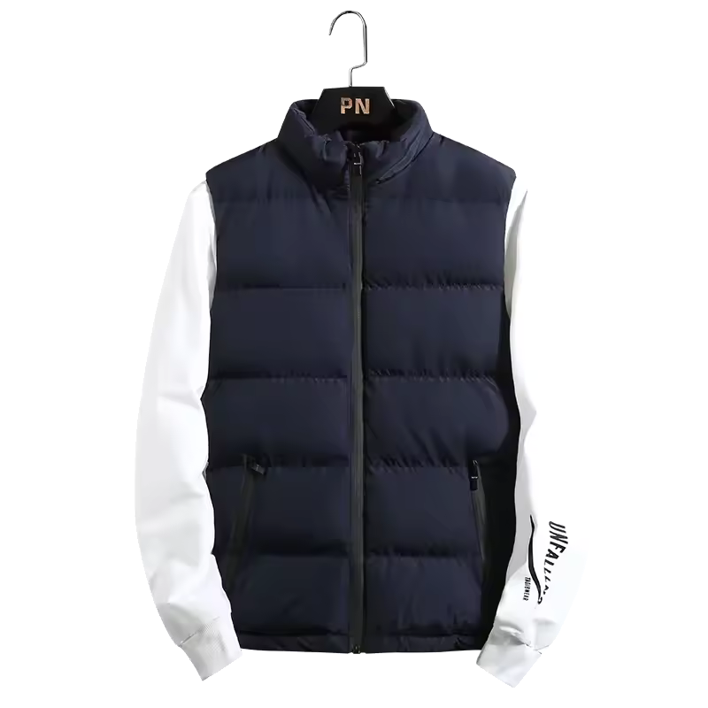 Nordisk Flair Men's Quilted Vest Padded Regular Fit High Collar Zipper Front Wind Resistant