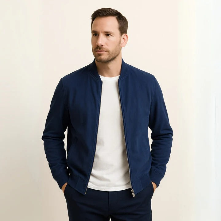 Mens Suede Bomber Jacket For Men Luxe Soft Suede Finish Effortless Style Premium Casual Outerwear