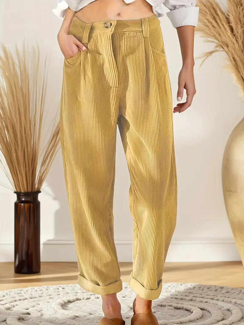 Women’s Corduroy Trousers | Chic Winter Straight-Leg