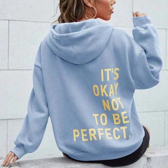 Women’s Hoodie – Oversized Fit – Soft Cotton Blend – Back Print – Long Sleeve Casual