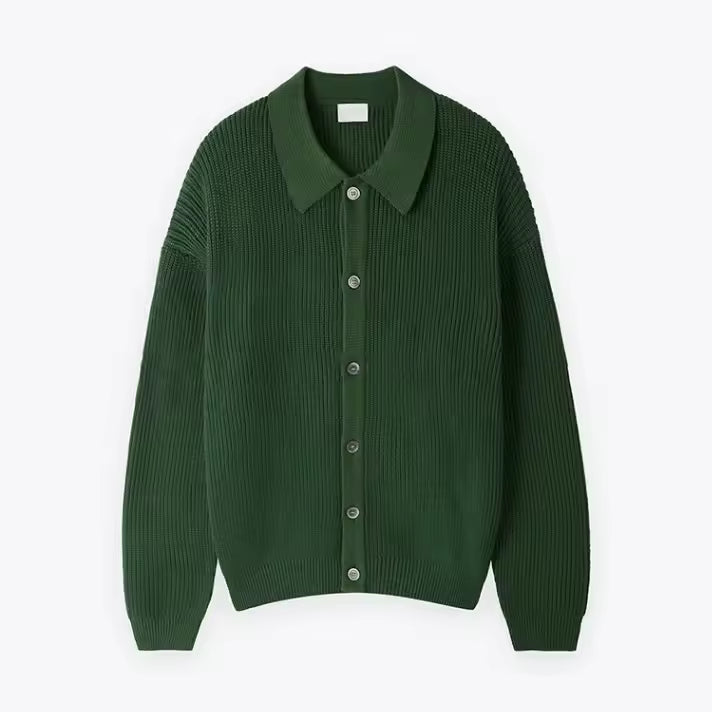 Men's Oversized Wool Blend Cardigan Sweater With Button Front Casual Layer For Everyday Warmth