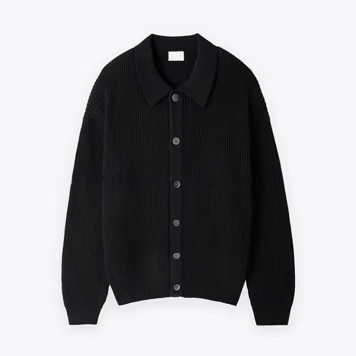 Men's Oversized Wool Blend Cardigan Sweater With Button Front Casual Layer For Everyday Warmth