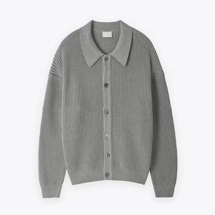 Men's Oversized Wool Blend Cardigan Sweater With Button Front Casual Layer For Everyday Warmth