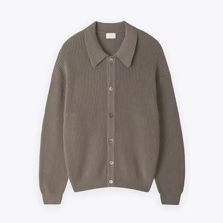 Men's Oversized Wool Blend Cardigan Sweater With Button Front Casual Layer For Everyday Warmth