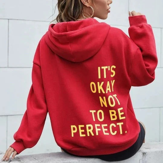 Women’s Hoodie – Oversized Fit – Soft Cotton Blend – Back Print – Long Sleeve Casual
