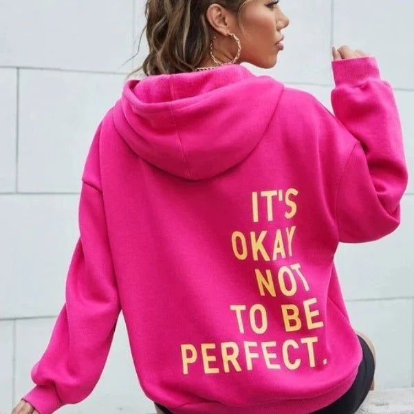 Women’s Hoodie – Oversized Fit – Soft Cotton Blend – Back Print – Long Sleeve Casual