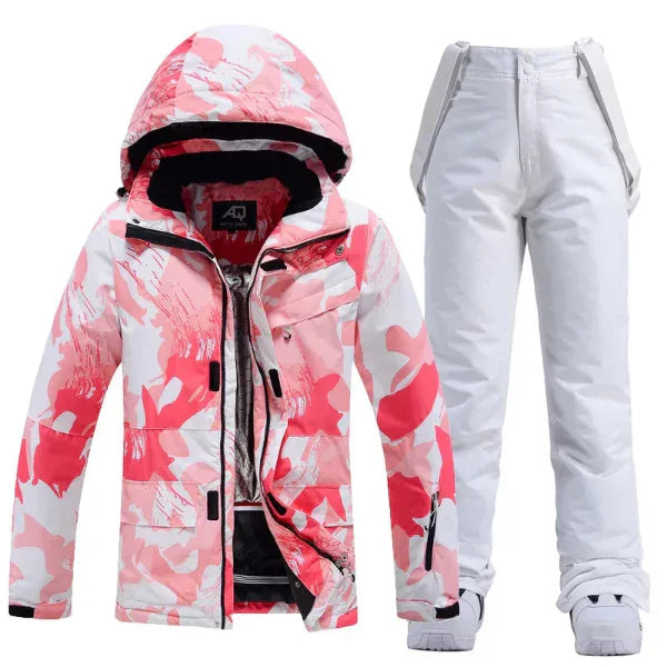 Women’s Two-Piece Ski Jacket – Regular Fit – Insulated – Water-Resistant – Hooded – Full-Zip