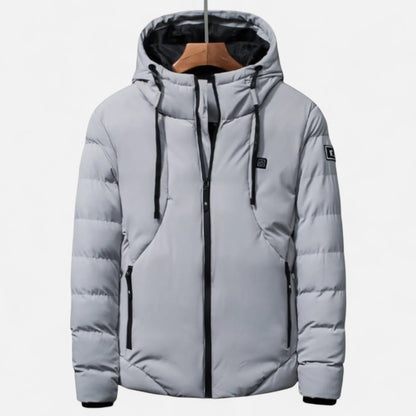 Andrew Men's Outdoor HeavyDuty Winter Jacket With Hood Insulated Puffer Coat For Cold Weather And Snow