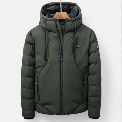 Andrew Men's Outdoor HeavyDuty Winter Jacket With Hood Insulated Puffer Coat For Cold Weather And Snow