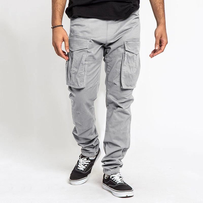 Nordisk Flair Mens Cargo Pants Loose Fit Cotton Blend With Utility Pockets Straight Leg Full Length