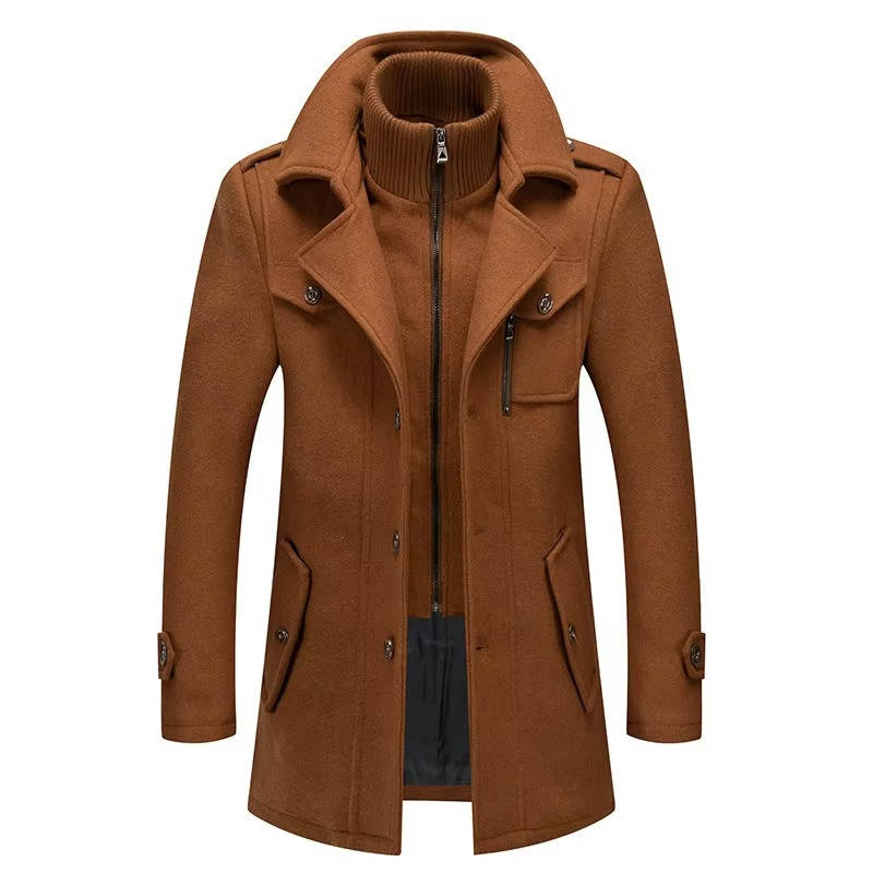 TrendAura Slim Fit Black Winter Coat For Men With Tailored Silhouette And Minimal Bulk For Sharp All Day Wear