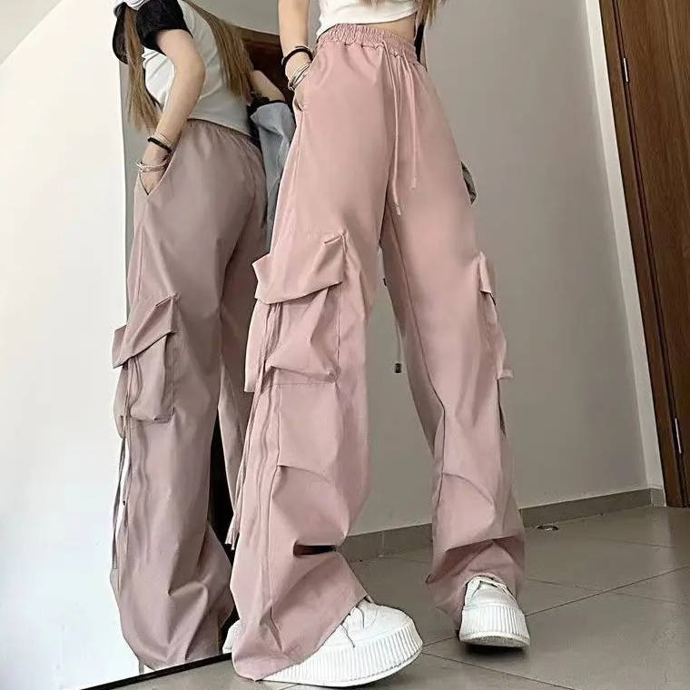 TrendAura Womens Baggy Pants With Pockets Ultra Comfortable All Day Loose Fit Cargo Trousers
