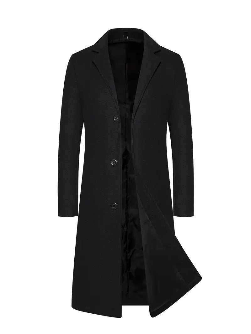Men's Classic Camel Wool Topcoat Timeless Winter Overcoat For Work And Casual Wear