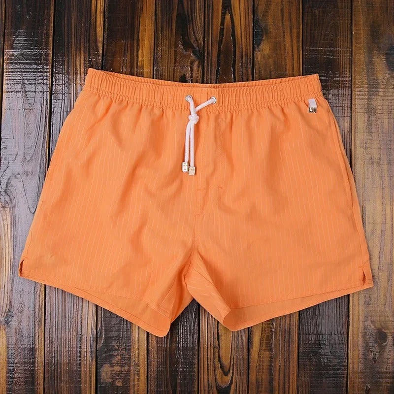 Striped Mens Swim Shorts By TrendAura Quick Dry Beach Trunks With Drawstring Comfort Fit
